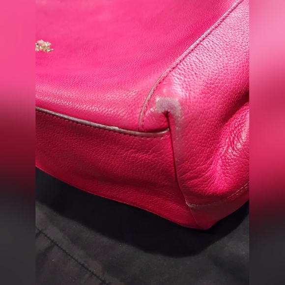 COACH | Edie Shoulder Bag 31 | Pebbled Leather | Fuschia - Picture 10 of 14